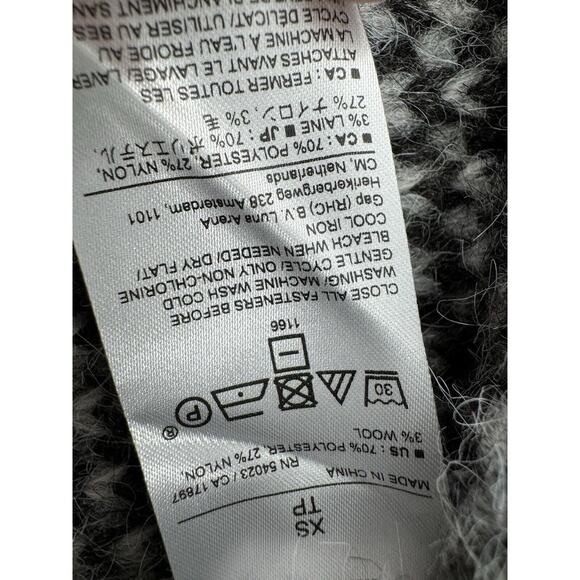 Banana Republic Sweater Sz XS Johnny Collar Wool Striped Preppy Old Money - Picture 6 of 14